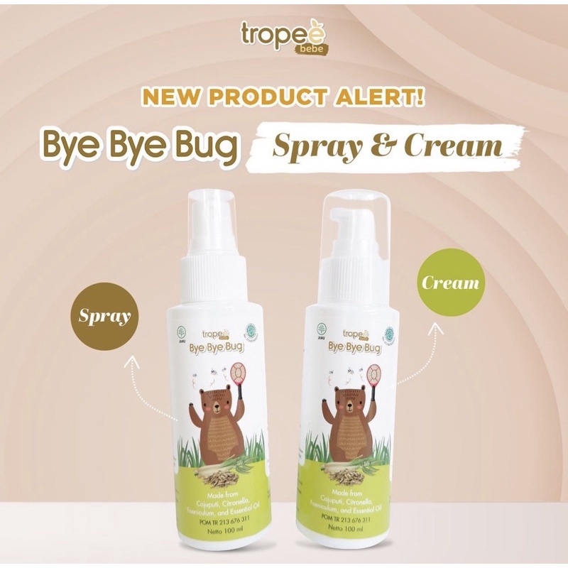 Tropee Bebe - Bye Bye Bug Spray / Cream 100ml