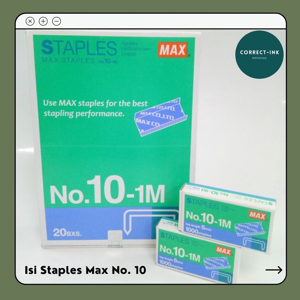 

Isi Staples Max No. 10
