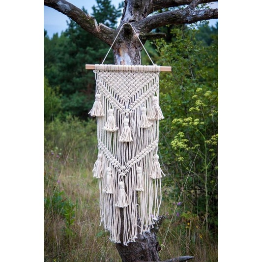 READY STOK) macrame hiasan dinding aris / macrame wall hanging (HD 093)