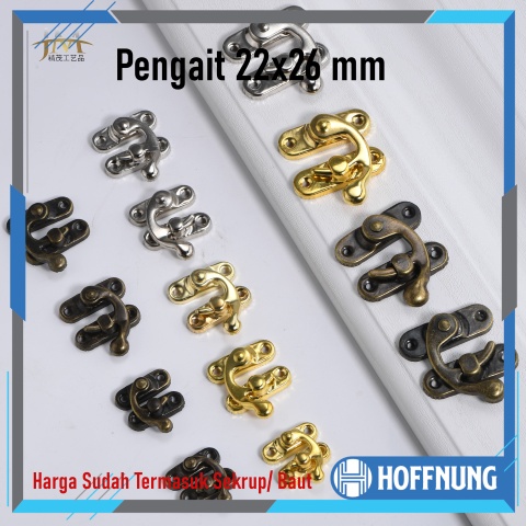 Kunci Pengait Box 22x26 mm Gembok Box Kuncian Kotak Mahar Seserahan