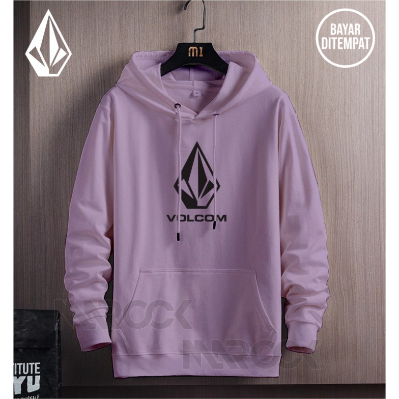 Sweater Hoodie Warna Pria/Wanita best seller - sablon VOLCOM Bahan Cotton Place
