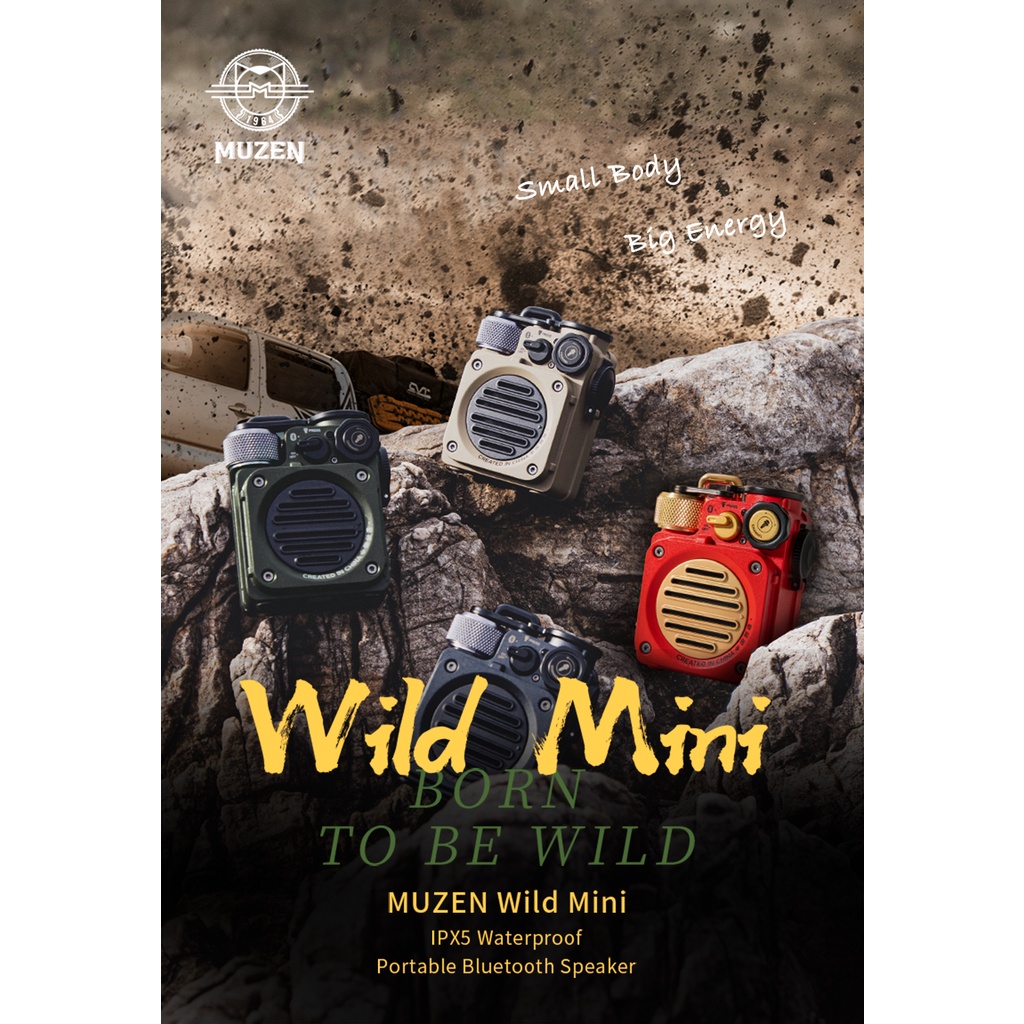 MUZEN Liar Mini Bluetooth 5.0 Speaker Nirkabel Luar Ruangan Tahan Air Punk Retro Seni Hadiah Ulang Tahun Kreatif Hadiah Natal