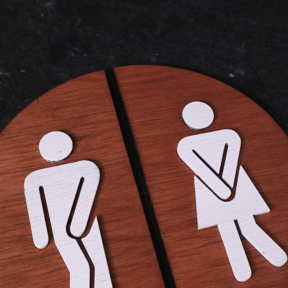 Sign Board Toilet | Papan Sign Kayu | Dekorasi Kayu Toilet SB 01