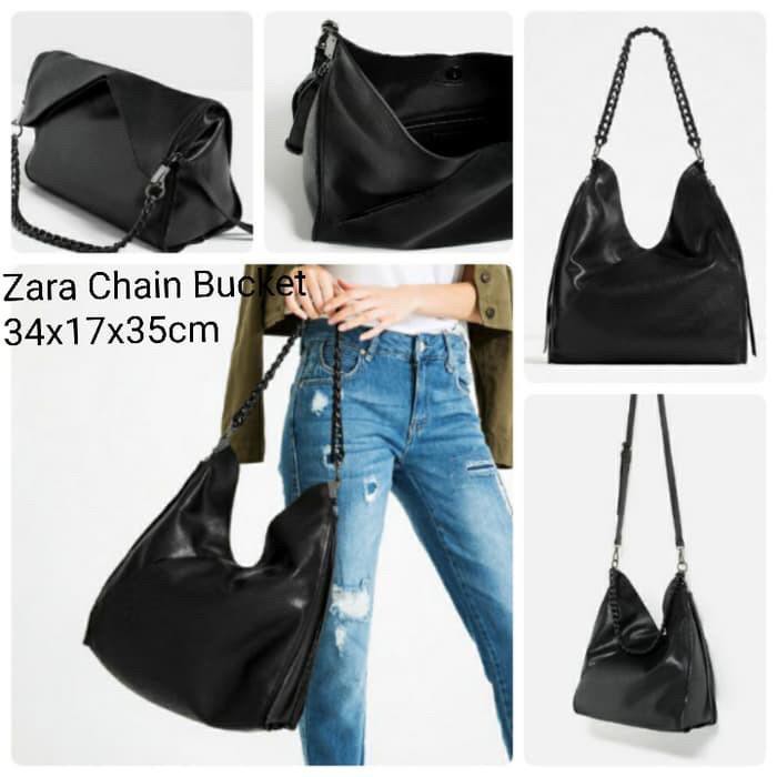 Chain BUCKET Tote Bag Tas Rantai Selempang Wanita Leather Shoulder Bag  PGBAGS  #160621