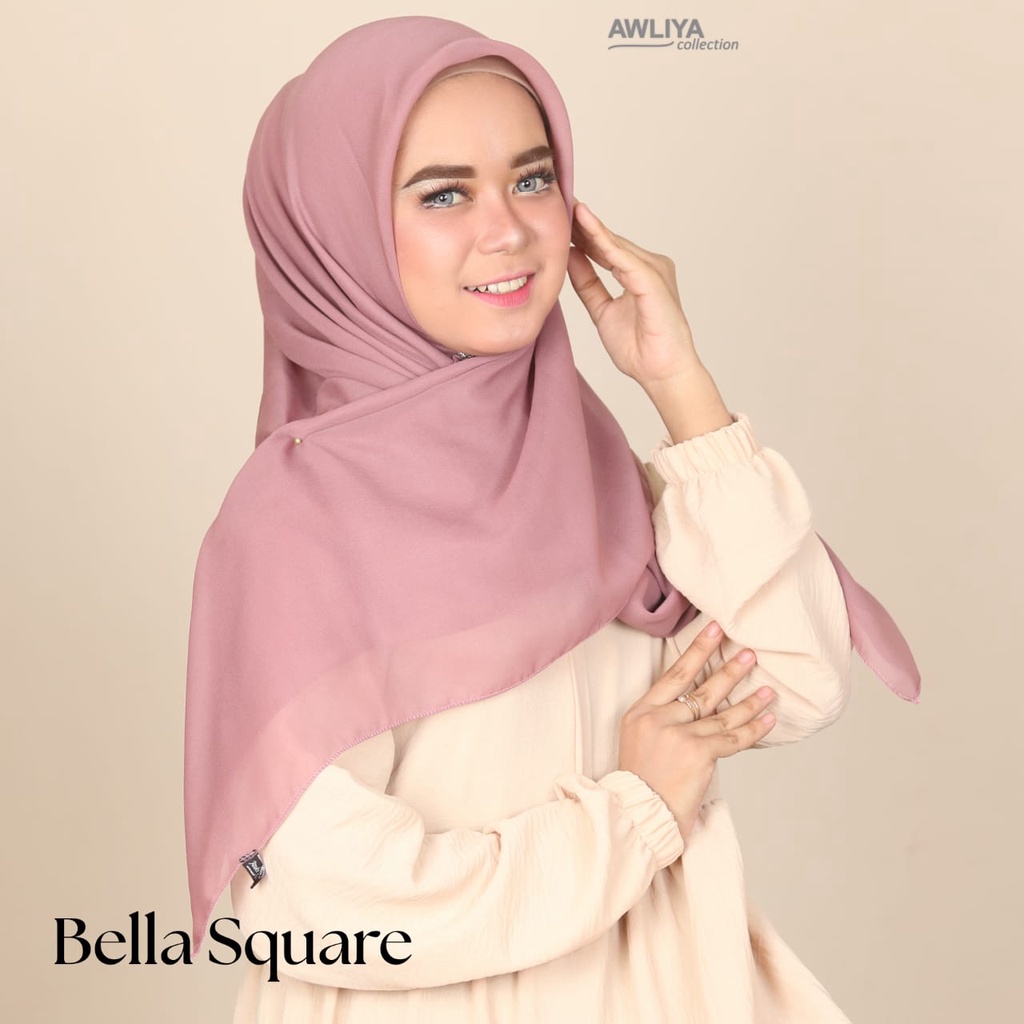 BELLA SQUARE HIJAB SEGI EMPAT HIJAB KERUDUNG SEGI EMPAT ORI AWLIYA KERUDUNG POLOS HIJAB POLOS