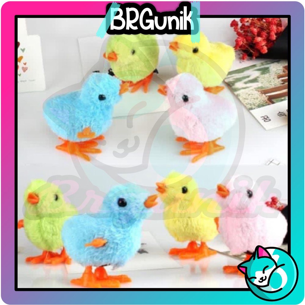 BRGUNIK Mainan Anak Ayam Berjalan Model Putar Untuk Anak/Ayam Putar Jam R464