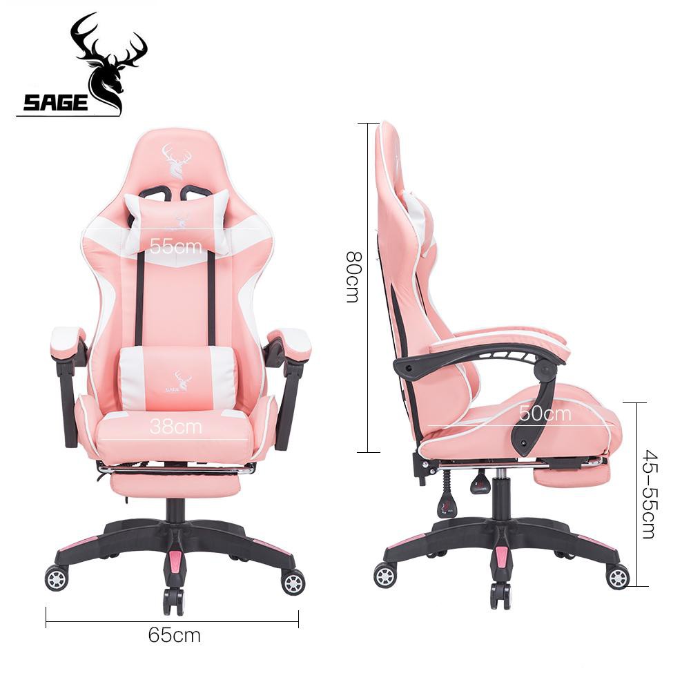 GAMING CHAIR SAGE SG-168 WITH FOOTREST KURSI GAMING