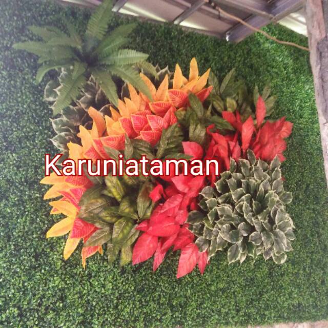 Tanaman artifisial vertical garden sintetis,  tanaman dinding palsu