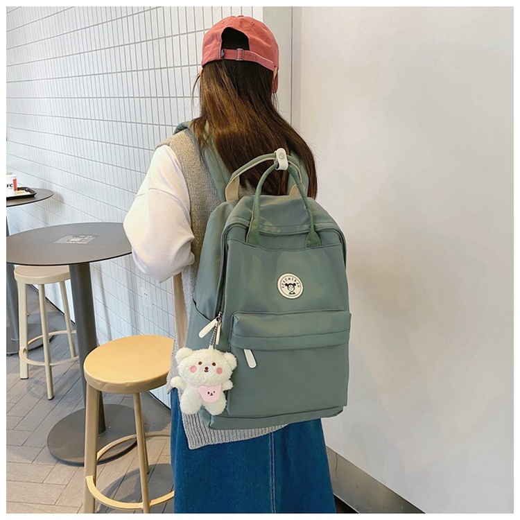 Mores Tas Ransel Laptop Wanita Pastel Micha Korean Nilon backpack Import polos Tas sekolah lucu kuliah remaja