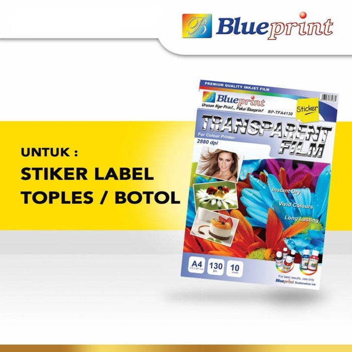

Blueprint BP-TFA4130 Sticker Transparent Film A4 Transparan Stiker