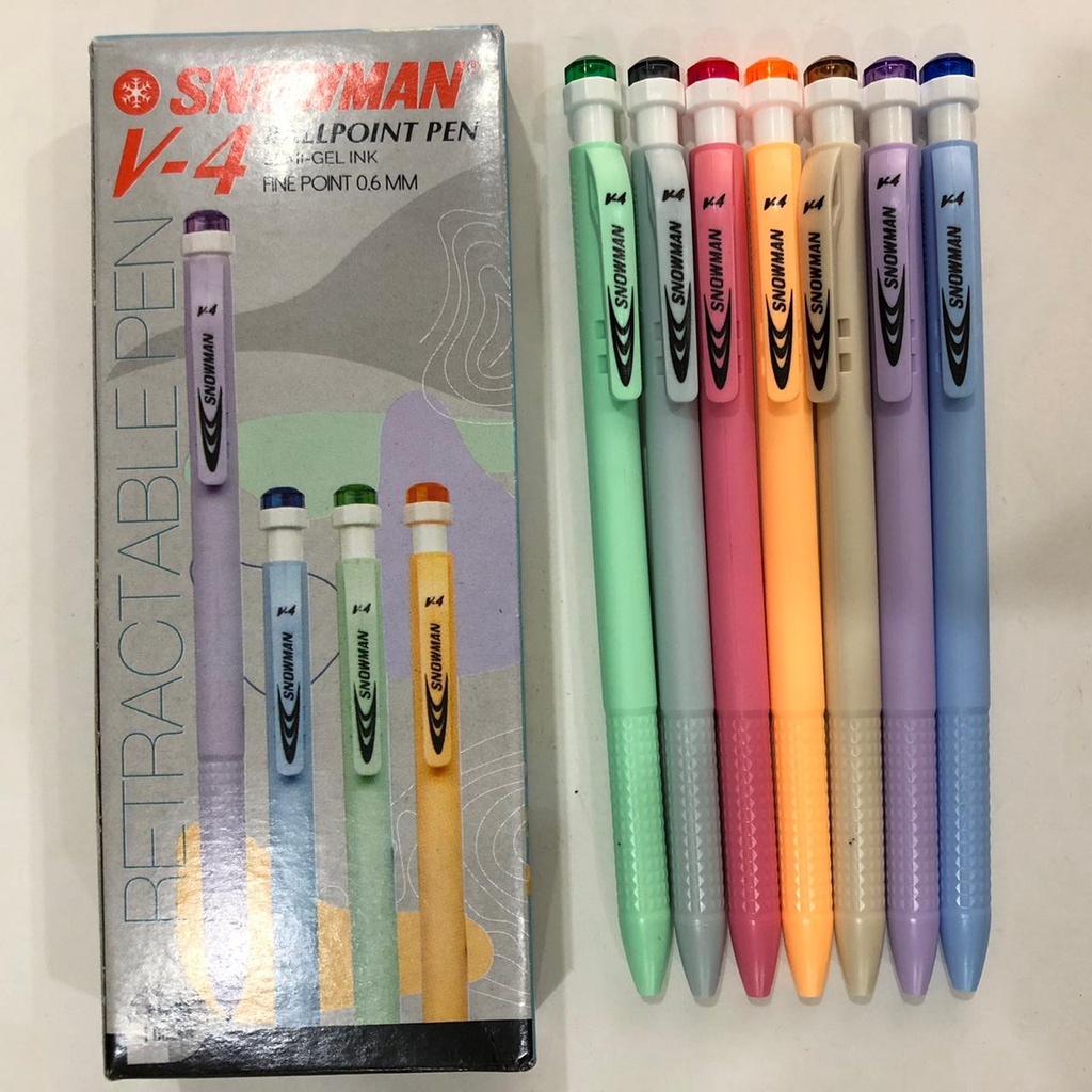 

(1 PAK=12 PCS) PULPEN CETIT 0.6MM SNOWMAN V4 HITAM