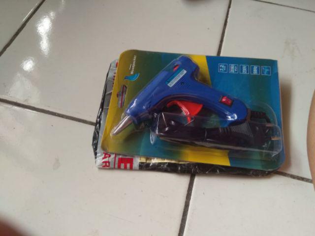 Glue Gun Lem Tembak Kecil 20 Watt Biru