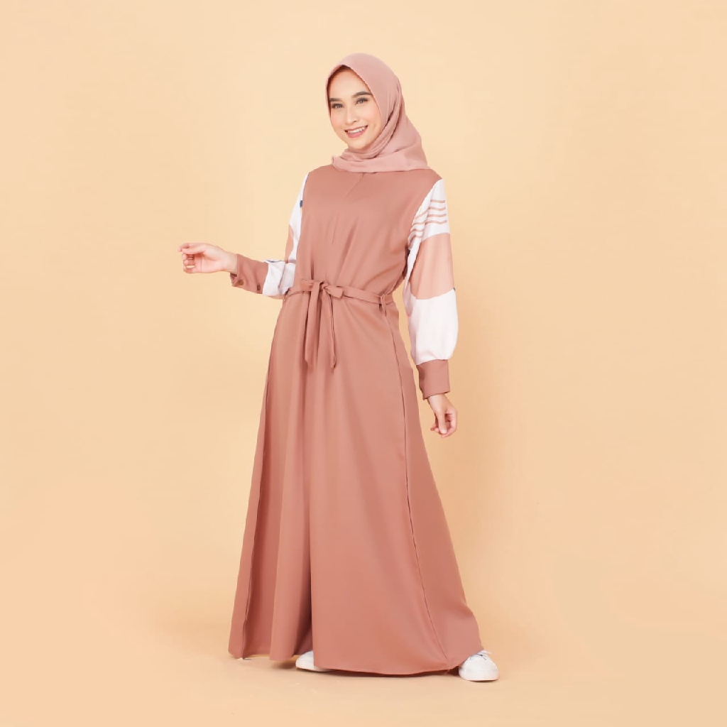 ZAHRA Dress  Pakaian Wanita Muslim Raia Dress | Dress CEWEK Bahan MOSCRAPE