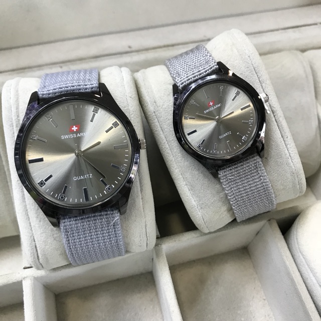 JAM TANGAN COUPLE BAHAN KANVAS/KAIN KEREN