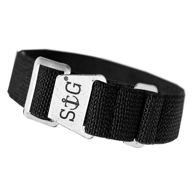 StrapGuy MN Style 20mm Black Strap Stainless Hardware Termurah