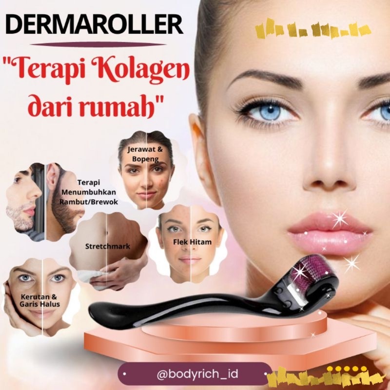 Dermaroller Stretchmark Derma Roller Paket Bopeng Penghilang Bekas Luka