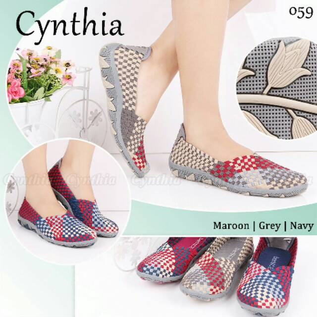 Sepatu rajut flat cynthia 059
