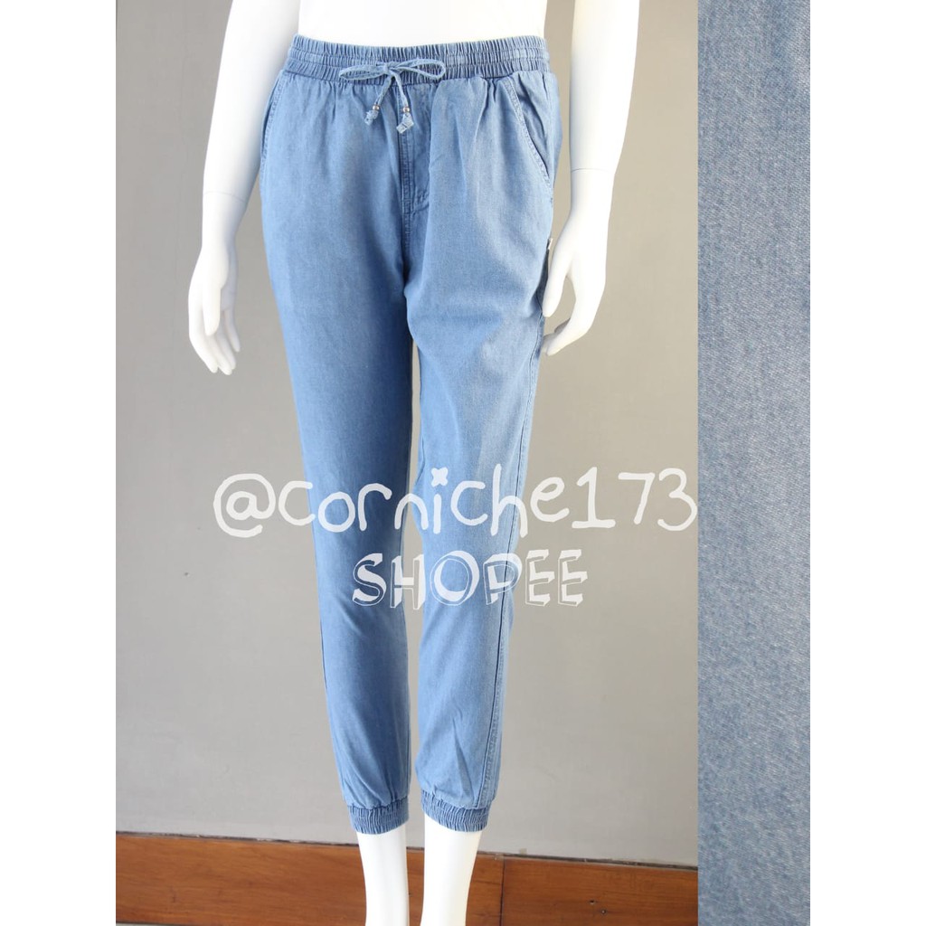 Corniche Jogger Denim Pants Blue - TF90182