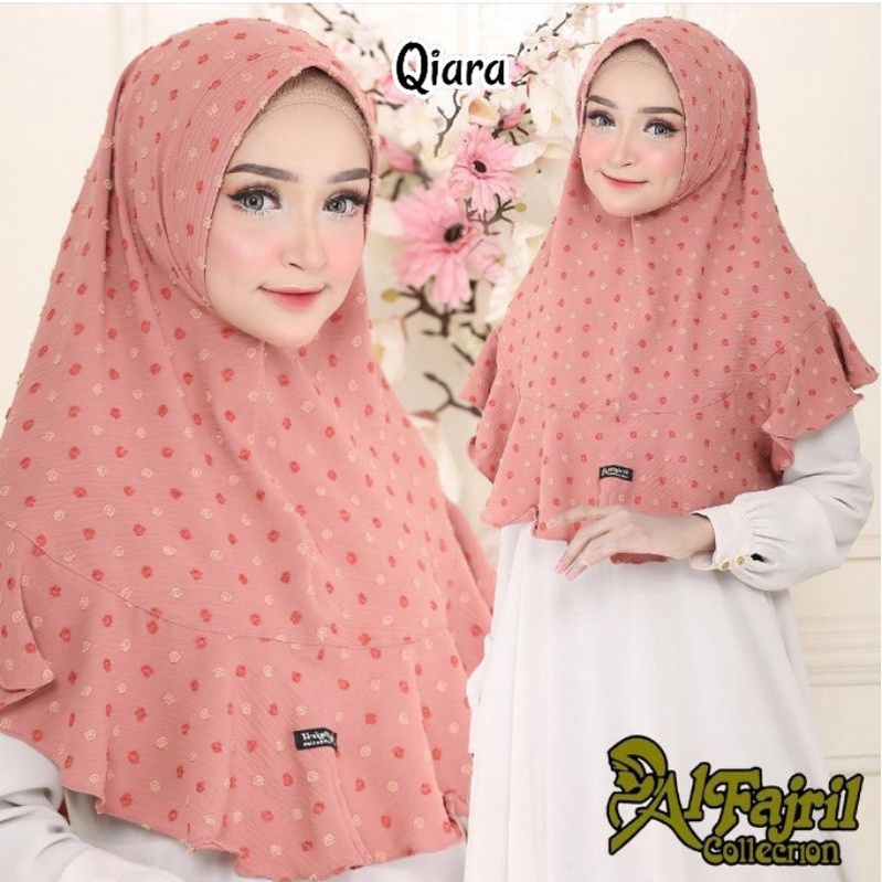 JILBAB QIARA URAGIRI BY AL FAJRIL / JILBAB INSTAN / HIJAB INSTAN / HIJAB REMPEL / JILBAB MOTIF / AL 