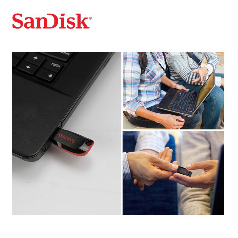 Flashdisk SanDisk 32GB SanDisk Flash Drive 16GB USB 2.0 Cruzer Blade CZ50