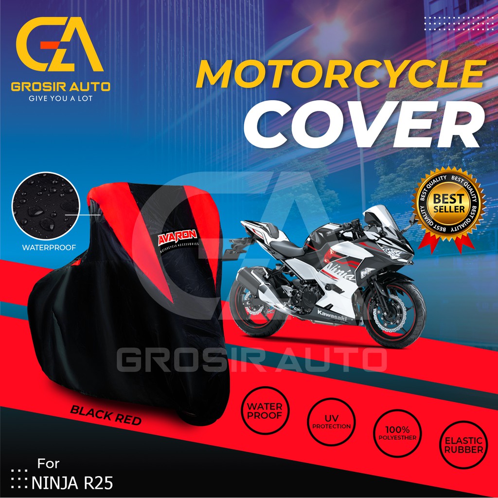 Sarung Motor AVARON  NINJA/ Penutup Pelindung Body Cover Motor Warna Anti Air Merk Avaron