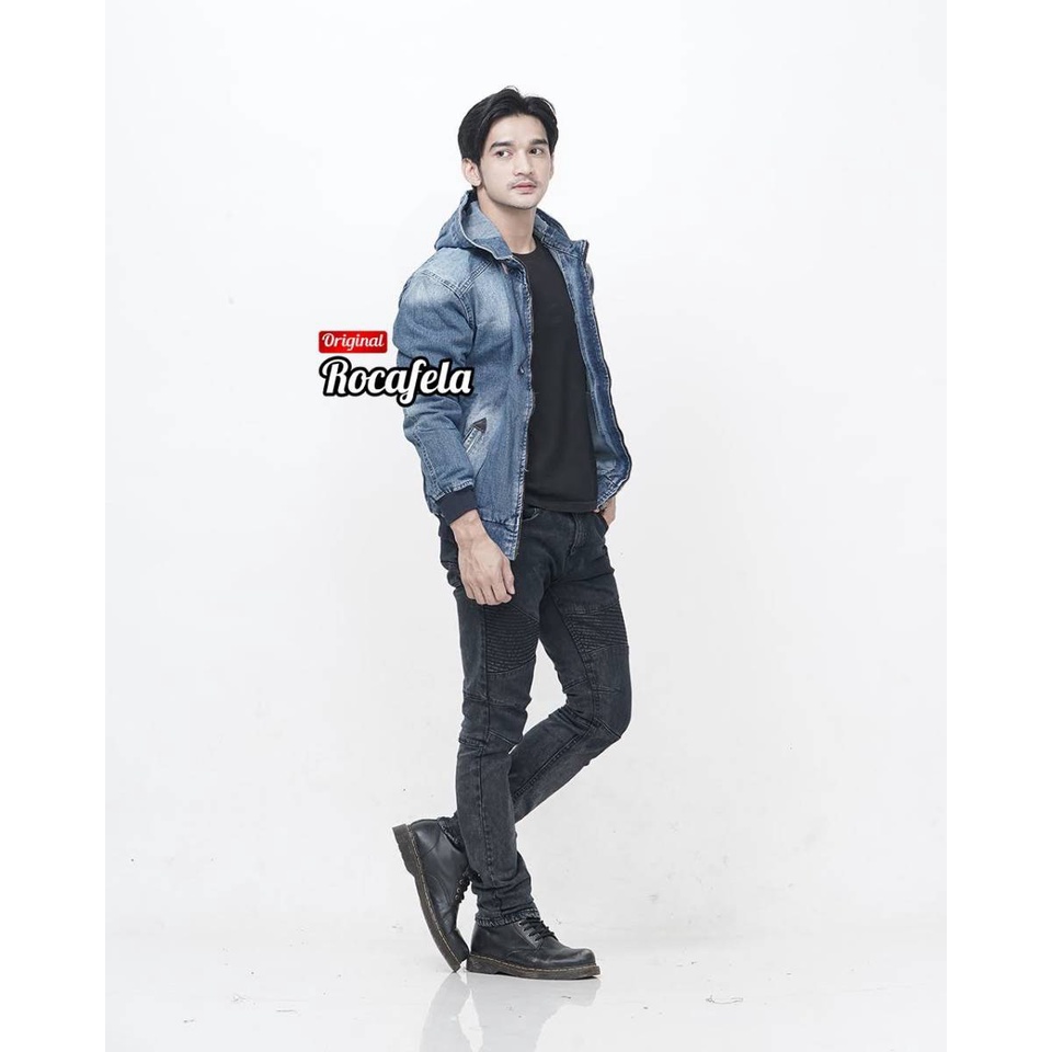 JAKET JEANS HOODIE PRIA TERBARU JAKET JEANS HOODIE PRIA TEBAL JAKET LEPIS PRIA WANITA JAKET DENIM DISTRO BANDUNG JAKET JINS