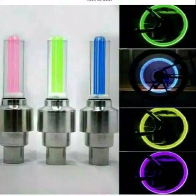Tutup Pentil Ban Menyala Lampu Led Untuk Mobil / Sepeda / Motor