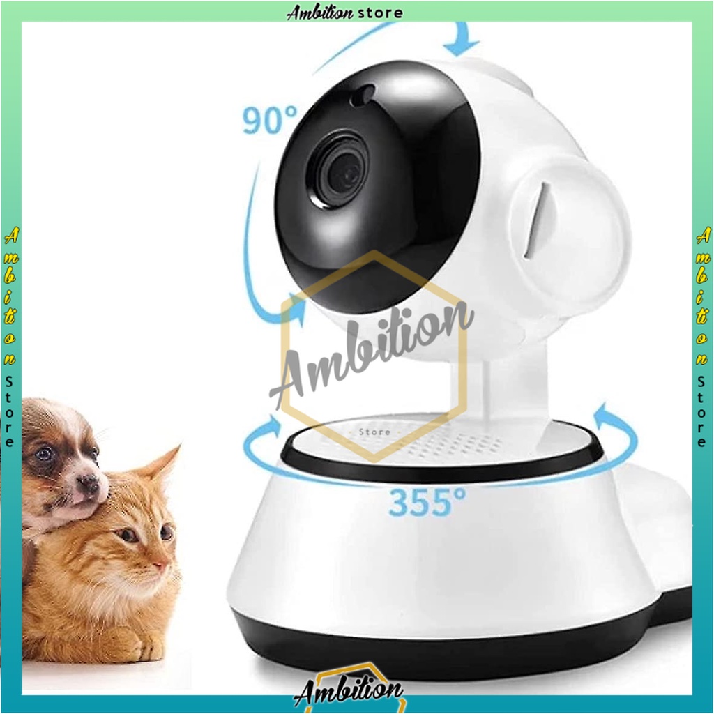 𝔹𝕚𝕤𝕒 𝔹𝕒𝕪𝕒𝕣 𝔻𝕚𝕥𝕖𝕞𝕡𝕒𝕥 - Smart Shaking Head Monitoring Camera (White) Wireless Wifi - intl / Suport V380 Pro / WIFI Smart Net Camera