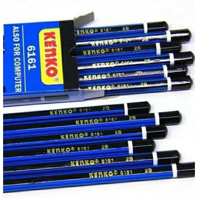 

KENKO PENSIL 2B - 6161 BIRU STRIP HITAM (PCL-006)