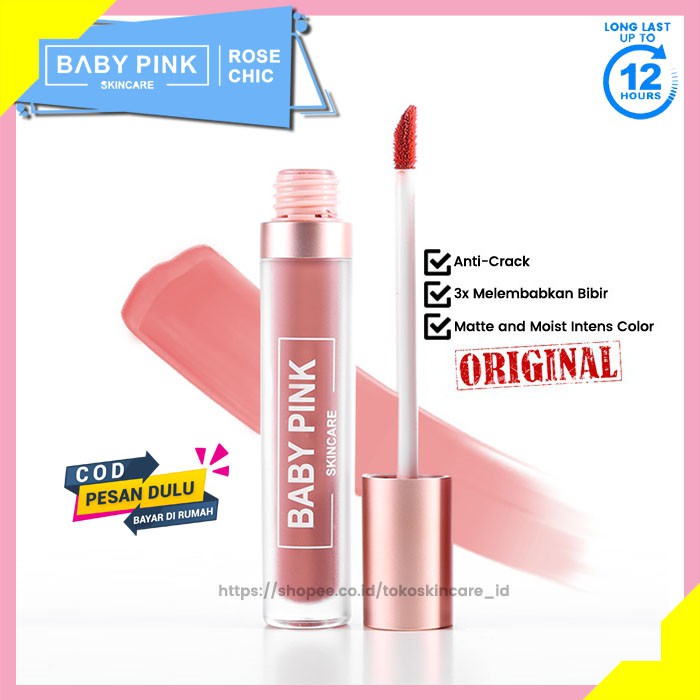 Baby Lip Rose Chic Lipstik Baby Pink Skincare Aman Original Resmi BPOM