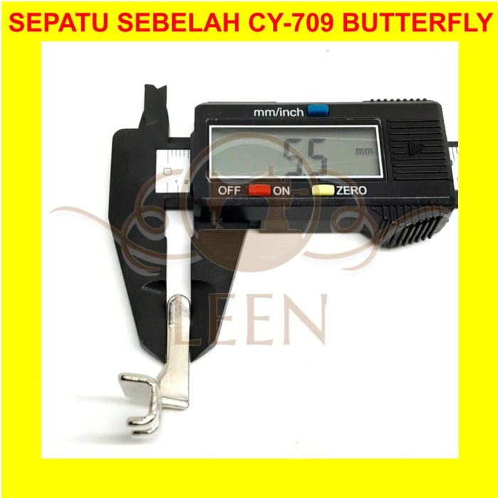 Sepatu Sebelah CY-709 Butterfly Resleting Lurus Mesin Jahit Hitam LEEN