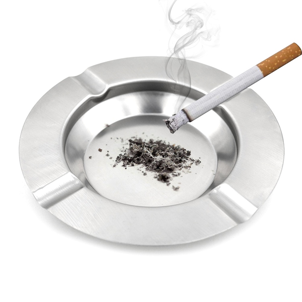 PROMO VIBOX ASBAK ROKOK STAINLESS STEEL / ASBAK SENG BULAT TEMPAT ASBAK ROKOK / MANGKOK ASB promo