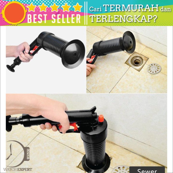 BISA COD Pompa Sedotan Saluran WC Westafel Ledeng High Pressure Air Drain Plunger - BEAR FORCE DB275