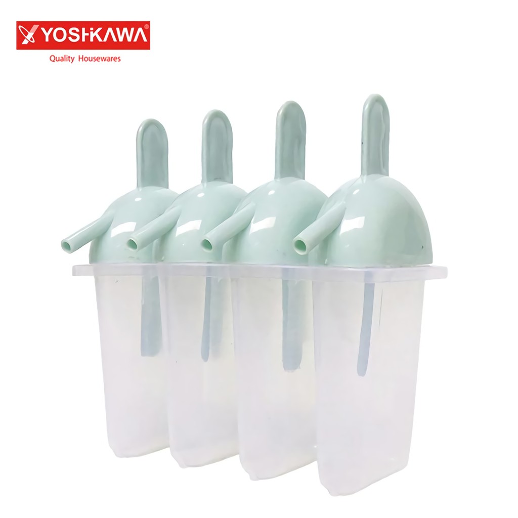 

YOSHIKAWA Cetakan Es 4 Slot Ice Cube Tray EVL-BE-3312 Hijau