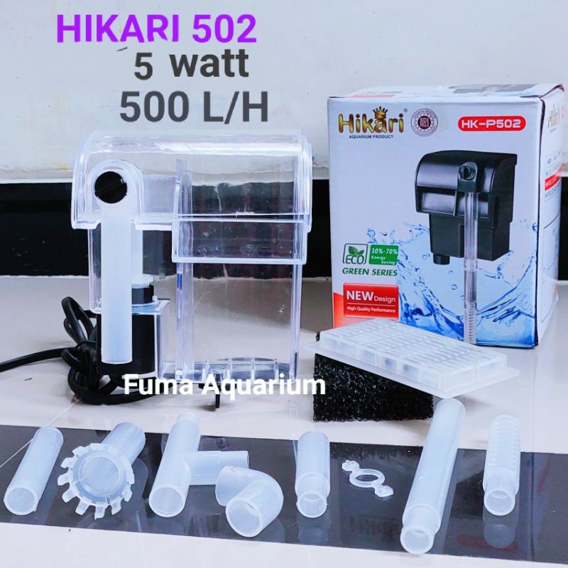 HIKARI HK-P 502 Ginga 502 Filter Gantung Aquarium Aquascape Transparan +  SKIMMER