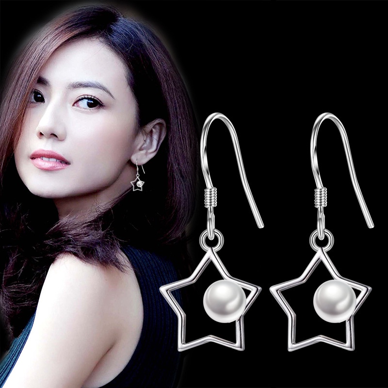 Anting Perak 925 Wanita Bintang Anting-Anting Fashion Perhiasan