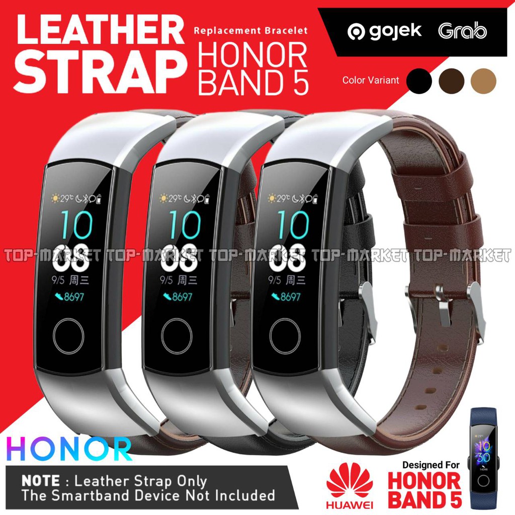 PREMIUM Leather Strap for Huawei Honor Band 5 / 4 Tali Jam Kulit Band5