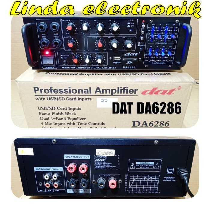 amplifier DAT DA6286 PROFESIONAL ORYGINAL DA 6286
