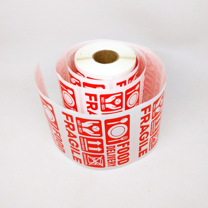 

mh Sticker Fragile Food Delivery Stiker Label Pengiriman Makanan 8 x 7 cm (1 roll/ 300 pcs)