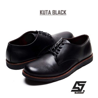 KENZIO KUTA BLACK Sepatu  Kulit  Pria  Casual Semi Formal 