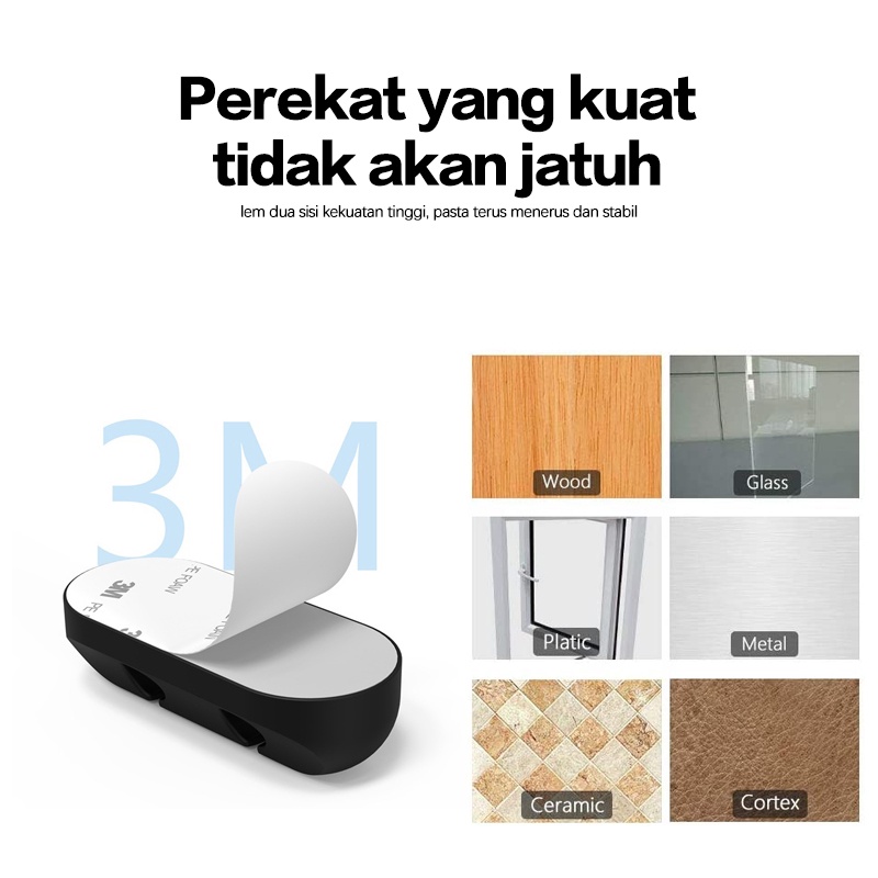 Cable Holder Desain Bear Klip Pelindung Organizer Kabel Charger USB Silikon