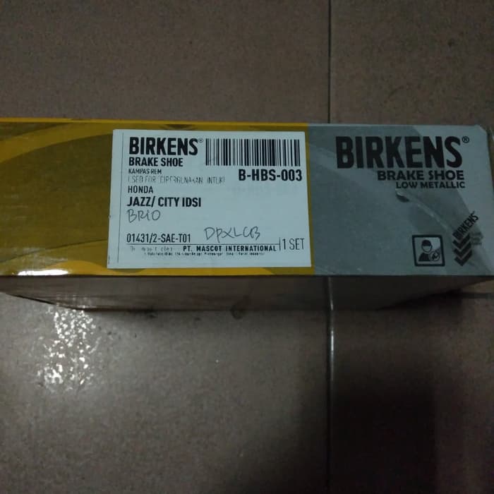 kampas rem belakang mobil honda jazz