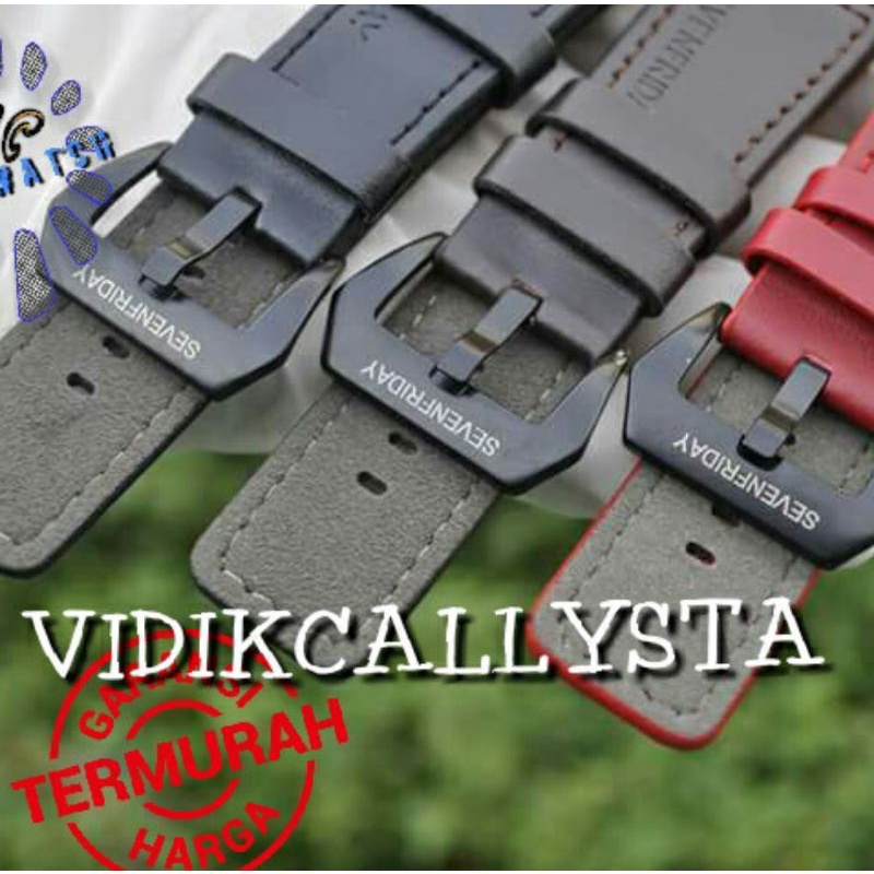 LEATHER STRAP WATCH TALI KULIT SF SEVEN 28MM 28 MM LOGO