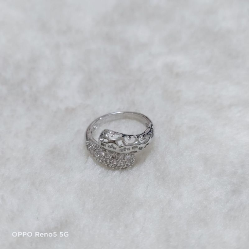 Cincin xuping silver wanita dewasa model ular cobra C07