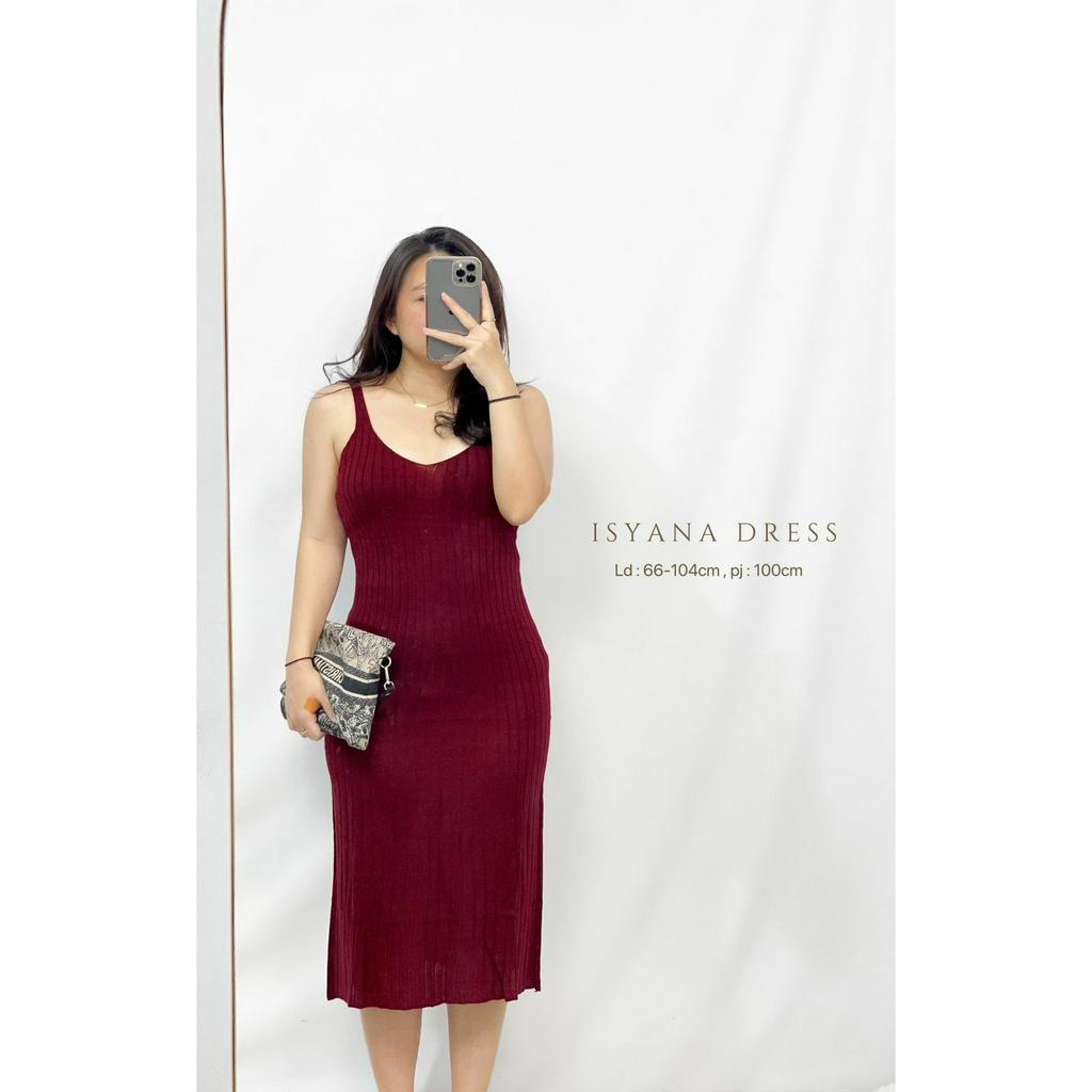 HOPYLOVY Dress Isyana Rajut Fashion Wanita