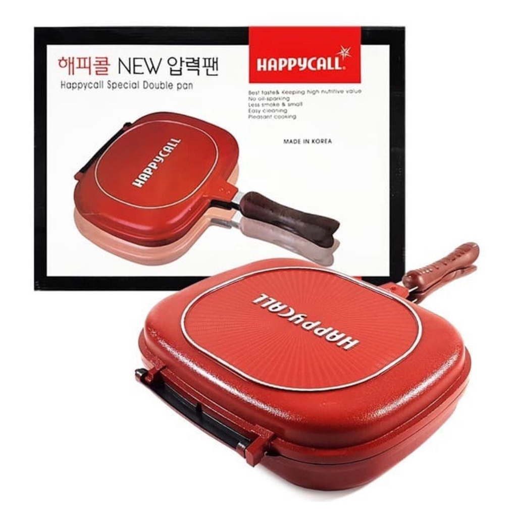 Happy Call Double Pan Jumbo 32 Cm - Korea Double Pan - BONUS Karet Cadangan Bayar Ditempat