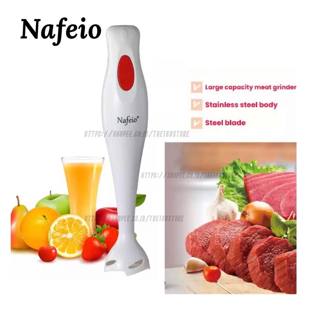 Nafeio Hand Blender Tangan Penggiling Juice Buah Daging Kacang Keledai Mesin Pencincang Makanan Portable