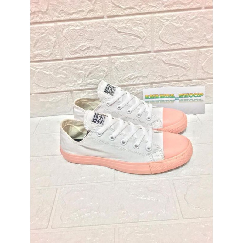 Sepatu sneaker converse allstar ct2 Putih peach+box