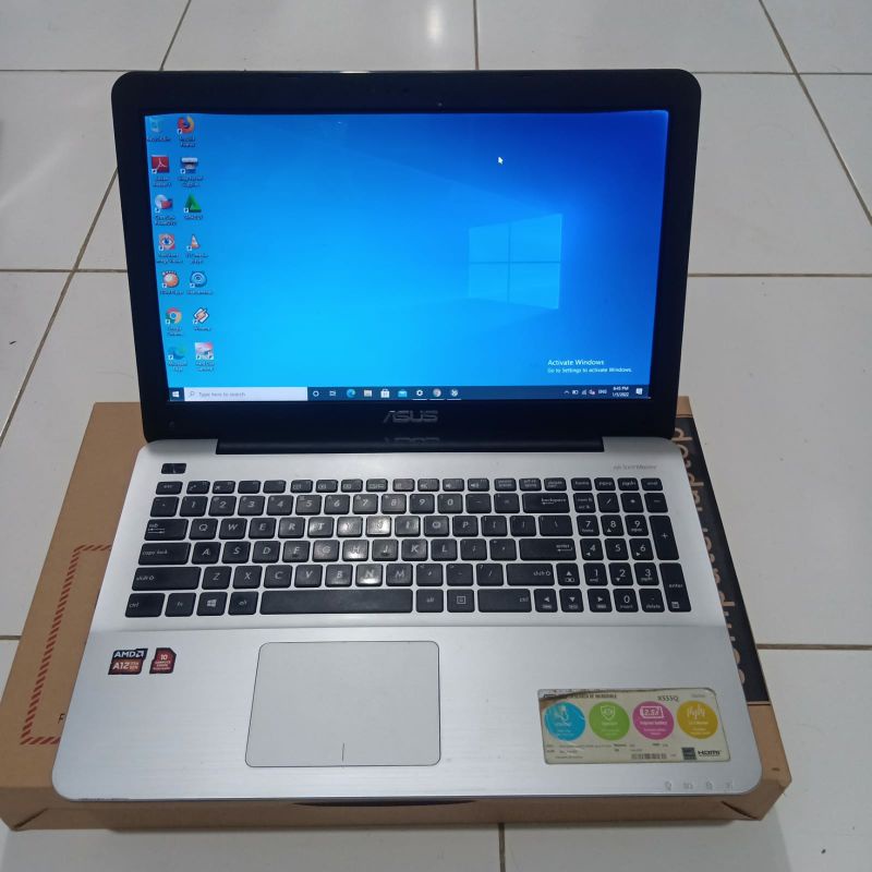 Laptop Asus X555QG Amd A12-9720P Ram 8GB HDD 1TB vga Amd Radeon R7 graphic + Amd Radeon R8 M435dx Layar 15,6inch Gaming Win.10 mulus