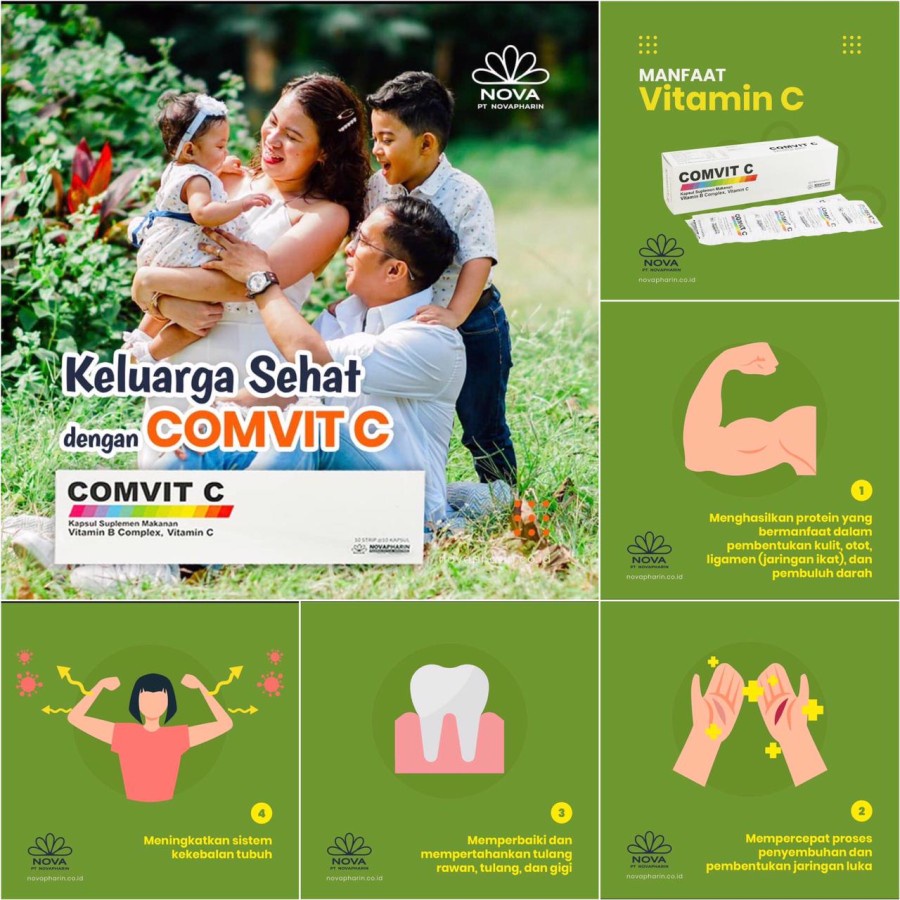 Multivitamin Murah Vitamin C &amp; B Comvit C 500mg Original 100% - FASFIT C